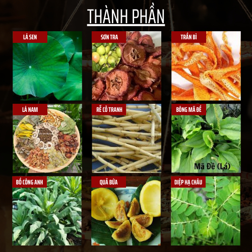 Trà Tiêu mỡ - Đông Cát Đường - Detox thải mỡ bụng, đùi giúp nhẹ người, thải độc gan - Túi 50 lọc