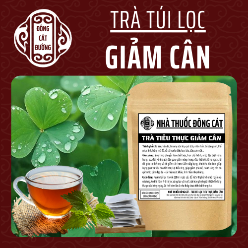 Trà Tiêu mỡ - Đông Cát Đường - Detox thải mỡ bụng, đùi giúp nhẹ người, thải độc gan - Túi 50 lọc