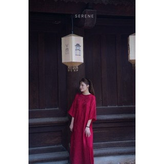 Áo dài Best-seller 2026 UYỂN ĐÌNH THUỶ MẶC chất tơ tencel ống tay lửng Serene - 10 màu - (Khách chọn quần lụa mua kèm)