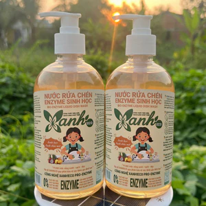Combo 2 Chai Nước Rửa Chén Enzyme Sinh Học – Tiết Kiệm Cho Gia Đình – Xanh ECO – 500Ml