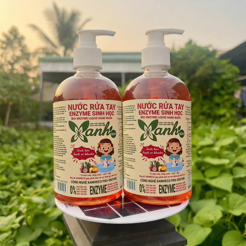 Combo 2 Chai Nước Rửa Tay Enzyme Sinh Học – Tiết Kiệm Cho Gia Đình – Xanh ECO – 500Ml