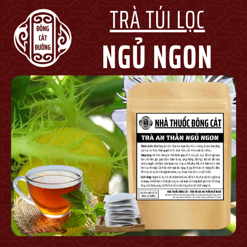 Trà túi lọc ngủ ngon an thần - Đông Cát Đường - Đau đầu, Mất ngủ kinh niên, cải thiện giấc ngủ, ngủ sâu - Túi 50 lọc