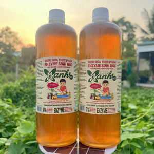 Combo 2 Chai Nước Ngâm Rửa Thực Phẩm Enzyme Sinh Học – Tiết Kiệm Gia Đình – Xanh ECO – 1L