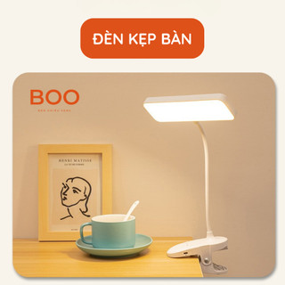 Đèn kẹp bàn học tích điện, đèn bàn LED có ba màu ánh sáng điều chỉnh độ sáng tiện lợi, bảo vệ mắt
