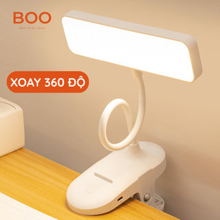 Đèn kẹp bàn học tích điện, đèn bàn LED có ba màu ánh sáng điều chỉnh độ sáng tiện lợi, bảo vệ mắt