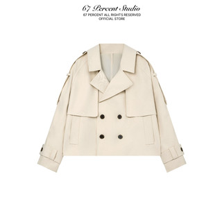 Áo Khoác Dáng Dài Nhiều Nút Chính Hãng 67PERCENT/67% - CROPPED TRENCH JACKET