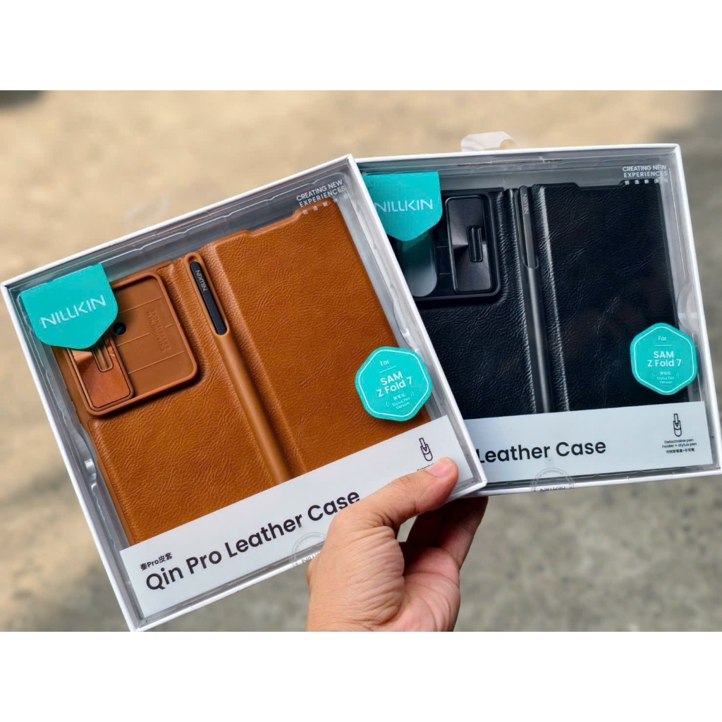 Bao da có khay đựng bút S Pen Nillkin cho SAMSUNG Z Fold 4 Z Fold 5 Z Fold 6 Z Fold 7
