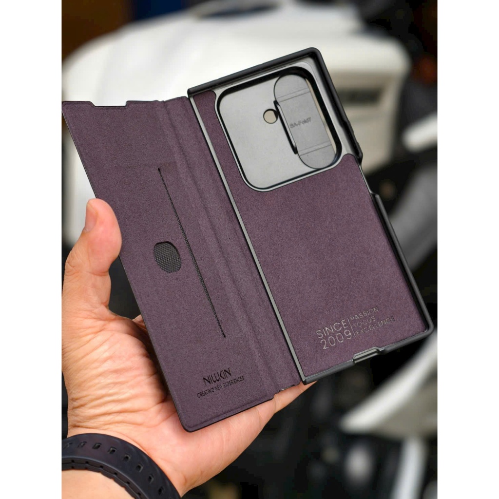 Bao da có khay đựng bút S Pen Nillkin cho SAMSUNG Z Fold 4 Z Fold 5 Z Fold 6 Z Fold 7