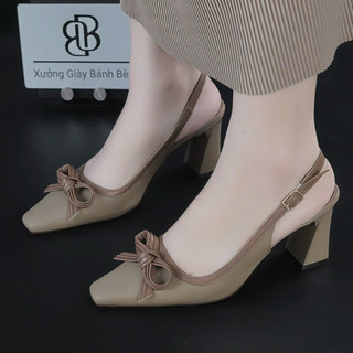 Giày Sandal gót nhọn cao 5P và 7P thoáng mát êm chân mượt mà Giày Bánh Bèo mã Sandalnoxeply