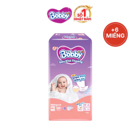 Miếng lót sơ sinh Bobby siêu khô thoáng cho bé từ 0 tháng tuổi