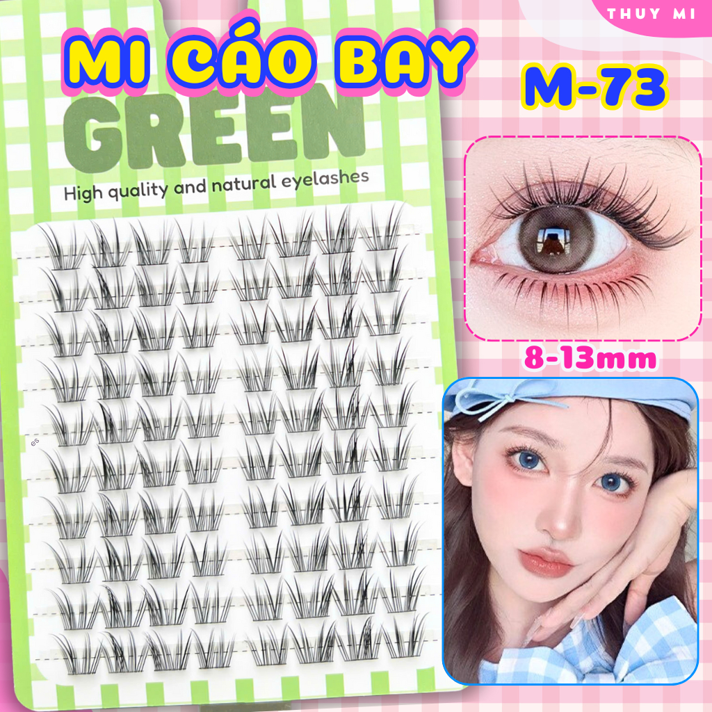 Mi Giả Cụm Tự Nhiên Tái Sử Dụng Nhiều Lần GREEN Thuỷ Mi