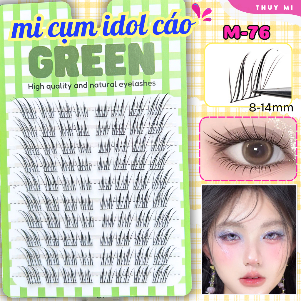 Mi Giả Cụm Tự Nhiên Tái Sử Dụng Nhiều Lần GREEN Thuỷ Mi
