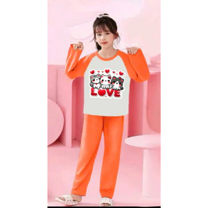 🌸 BỘ ĐỒ BÉ GÁI DÀI TAY – HÌNH CỰC ĐÁNG YÊU 🐱💕 DS387