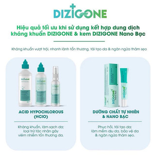 Kem DIZIGONE Nano Bạc kháng khuẩn, lành thương, tái tạo da, ngăn ngừa sẹo 25g