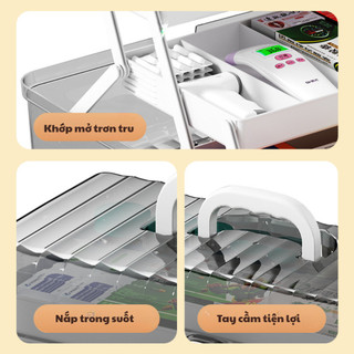 Hộp Đựng Thuốc Men Gia Đình Thiết Kế Mini, Lưu Trữ Đồ Y Tế & Mỹ Phẩm Đa Dạng