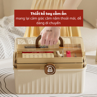 Hộp Đựng Thuốc Men Gia Đình Thiết Kế Mini, Lưu Trữ Đồ Y Tế & Mỹ Phẩm Đa Dạng