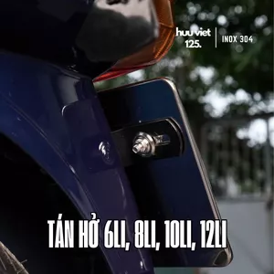 Tán hở, táng 6li, 8li, 10li, 12li Inox 304 CNC, gắn pat má đùm, tán biển số
