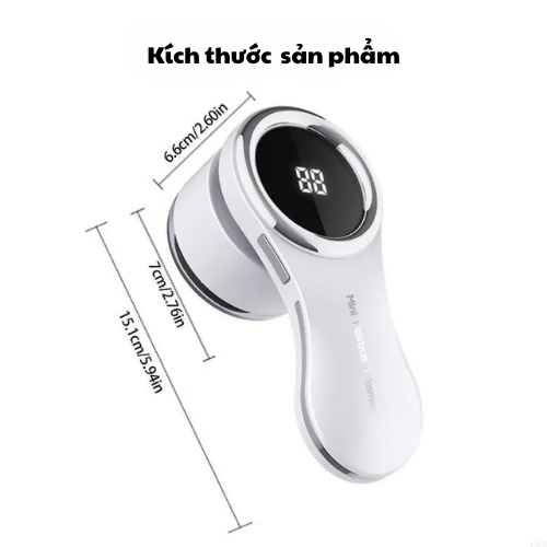 Máy Tỉa Lông Xù Quần Áo Cao Cấp 6 Lưỡi, Pin Sạc USB, Làm Mịn Vải Nhanh Không Xước, Đứt Vải