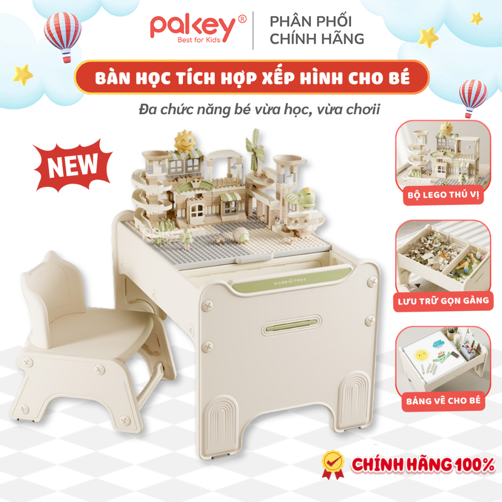[NEW] Bàn Ghế Xếp Hình Lego Đa Năng 2IN1 Cho Bé, Set Bàn Ghế Kèm Bảng Vẽ Tiện Lợi Bảo Hành 1 Năm - F22