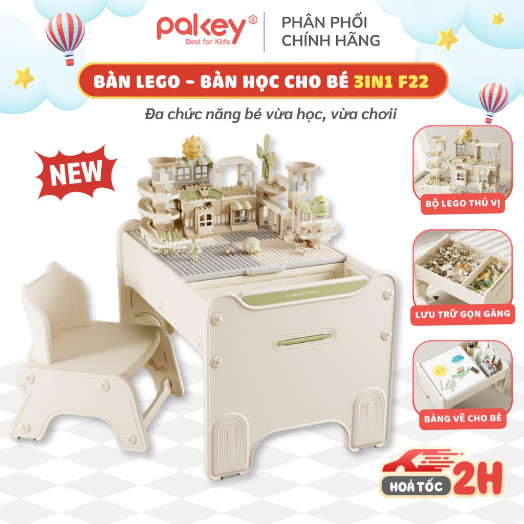 [HỎA TỐC] Bàn Ghế Xếp Hình Lego Đa Năng 2IN1 Cho Bé, Set Bàn Ghế Kèm Bảng Vẽ Tiện Lợi Bảo Hành 1 Năm - F22