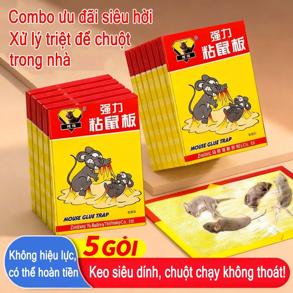 Bẫy Chuột Siêu Dính Đa Năng - 1 Sản Phẩm Bẫy Được 3 Loại: Chuột, Ruồi & Côn Trùng | Hiệu Quả Cao, Dễ Sử Dụng