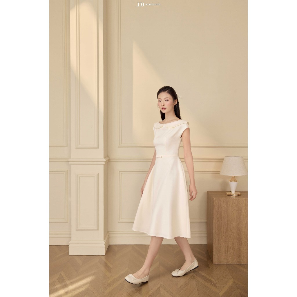 Đầm Thu Đông Cổ Sen Chân Đổ 1F08.2601, Đầm Midi Xoè Cổ Sen Dáng A, Váy Dự Tiệc Đi Chơi ĐI Làm Thanh Lịch Design By JM
