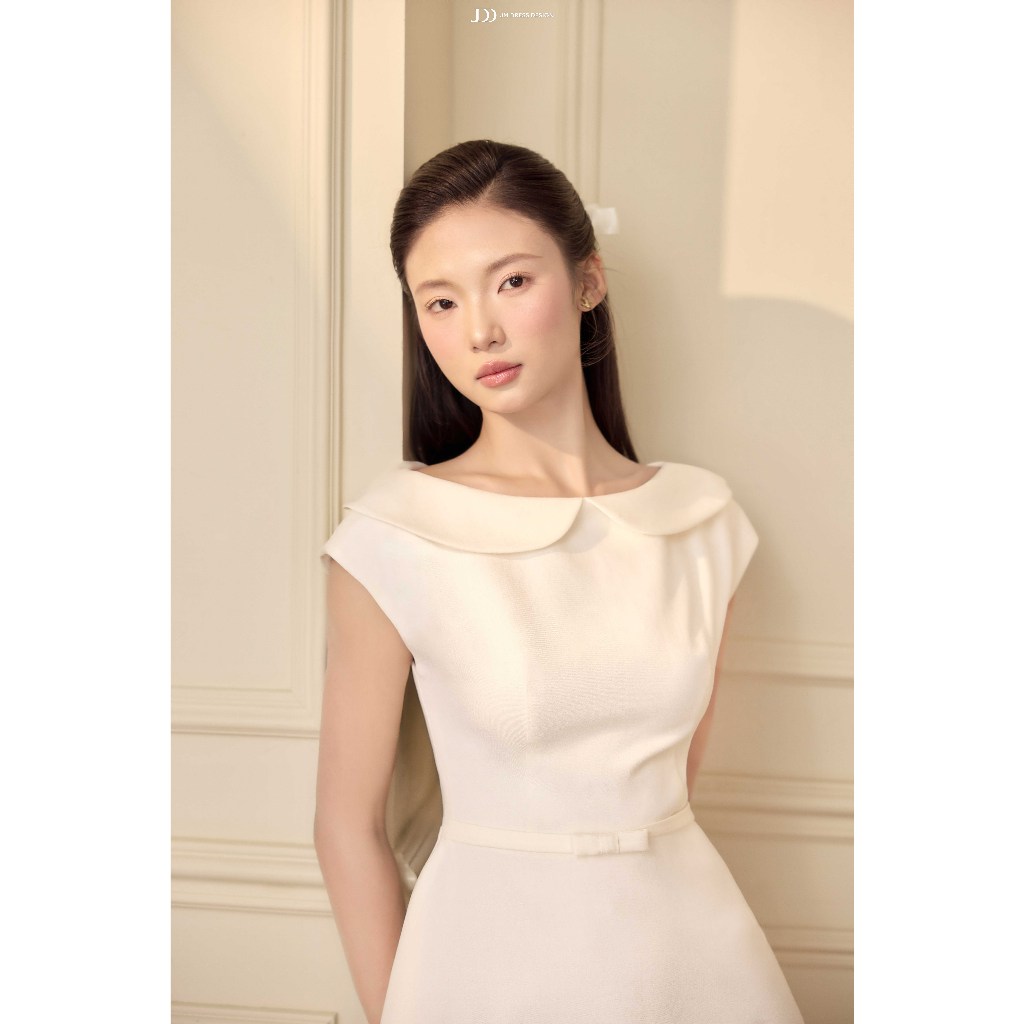 Đầm Thu Đông Cổ Sen Chân Đổ 1F08.2601, Đầm Midi Xoè Cổ Sen Dáng A, Váy Dự Tiệc Đi Chơi ĐI Làm Thanh Lịch Design By JM