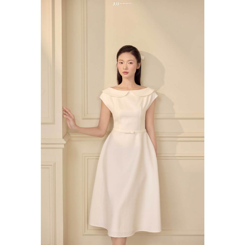 Đầm Thu Đông Cổ Sen Chân Đổ 1F08.2601, Đầm Midi Xoè Cổ Sen Dáng A, Váy Dự Tiệc Đi Chơi ĐI Làm Thanh Lịch Design By JM