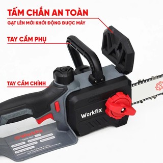 Máy Cưa Xích Pin Boshun 12 inch Không Chổi Than Lam Dài 12 inch Chân Pin Phổ Thông M21 Bảo Hành 6 Tháng