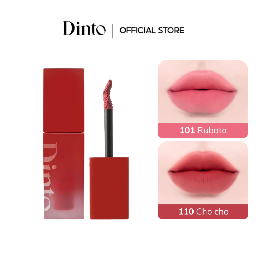 [LIVE] Son Kem Lì Mịn Mướt Bền Màu, Mỏng Nhẹ Tự Nhiên Dinto Blurring Lip Veil 3.5g