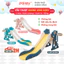 Cầu Trượt Cho Bé Hình Khủng Long Ngộ Nghĩnh, Cầu Trượt Gấp Gọn Tặng Kèm Bóng Rổ + Vòng Ném Cho Bé - KS02