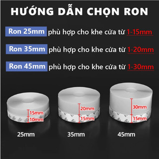 [CUỘN 5M] Ron (Gioăng) Cao Su Dán Khe Hở Chân Cửa Chống Bụi Chống Nước Giảm Tiếng Ồn Ngăn Côn Trùng 88538