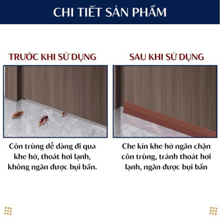 [CUỘN 5M] Ron (Gioăng) Cao Su Dán Khe Hở Chân Cửa Chống Bụi Chống Nước Giảm Tiếng Ồn Ngăn Côn Trùng 88538