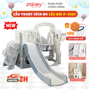 Cầu Trượt Cho Bé, Cầu Trượt Xích Đu Máng Trượt Siêu Dài Rộng Trọng Tải Đến 80Kg, Nhựa Nguyên Sinh Không Mùi