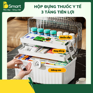 Hộp Đựng Thuốc Men Gia Đình Thiết Kế Mini, Lưu Trữ Đồ Y Tế & Mỹ Phẩm Đa Dạng