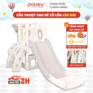Cầu Trượt Cao Cấp Pakey Lâu Đài Chơi Trong Nhà, Ngoài Trời Cho Bé, Cầu Tuột Trẻ Em Dày Dặn Chắc Chắn An Toàn
