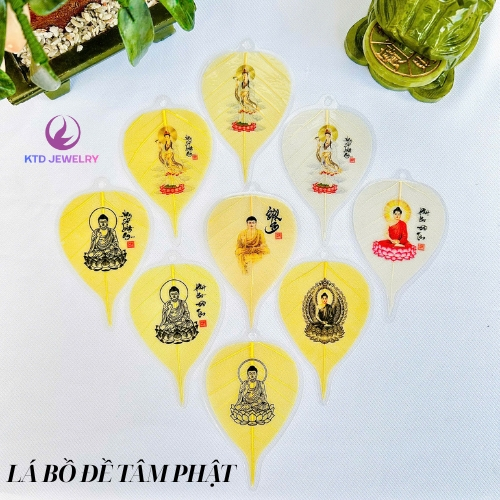 Lá Bồ Đề KATEDA Để Ốp Điện Thoại, Để Bóp Ví, Treo Xe Ô Tô Size 6 x 9cm.