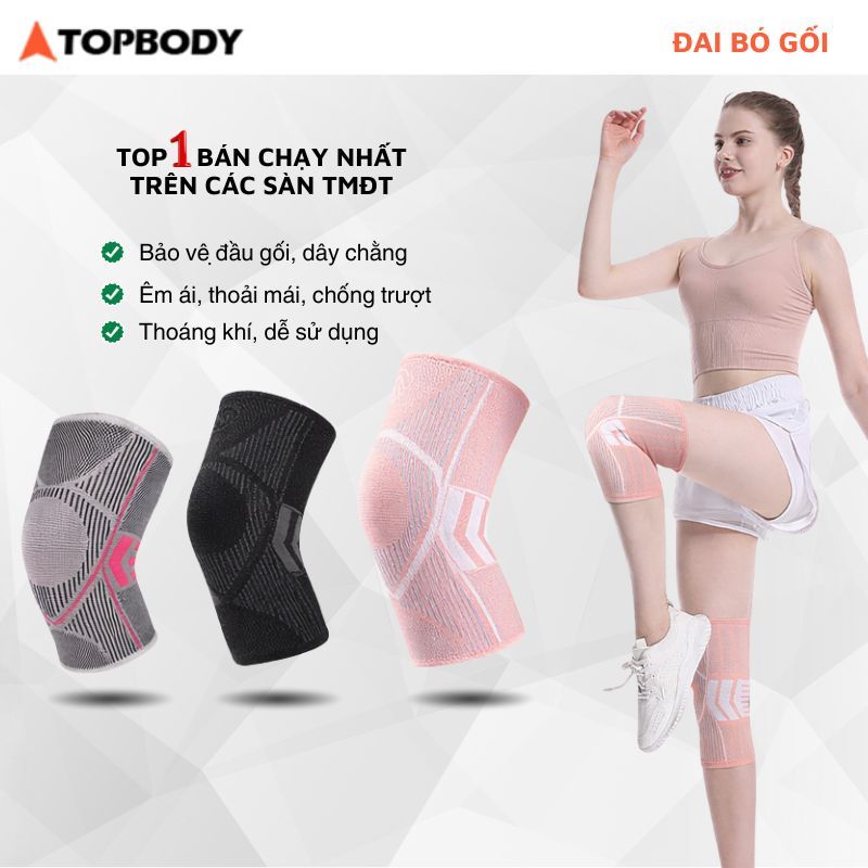 [1 Đôi] Đai Bó Gối Thể Thao Topbody, Băng Bảo Vệ Đầu Và Khớp Gối Tập ...