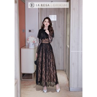 Đầm Ren Dáng Dài Cao Cấp La Rosa Đầm Dài Tay Phối Choàng Nhẹ Nhàng, Tiểu Thư V1431