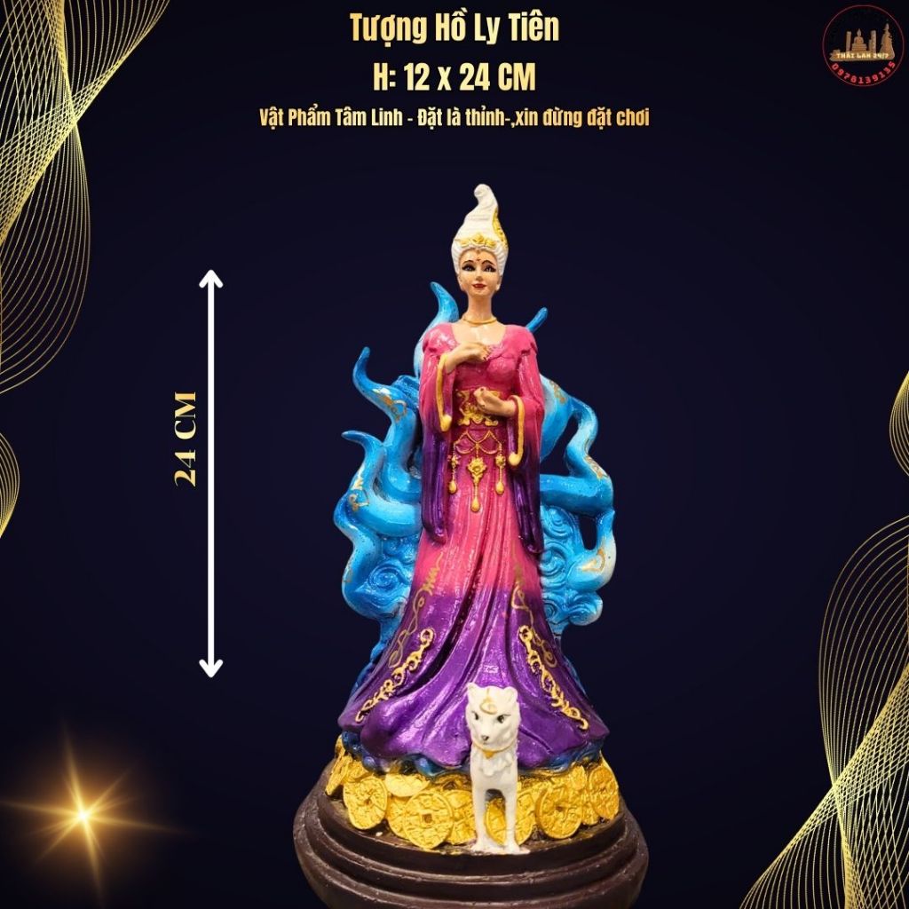 Tượng Trang Trí Để Bàn Hồ Ly Kích Thước 24cm - Món Quà Decor Tinh Tế