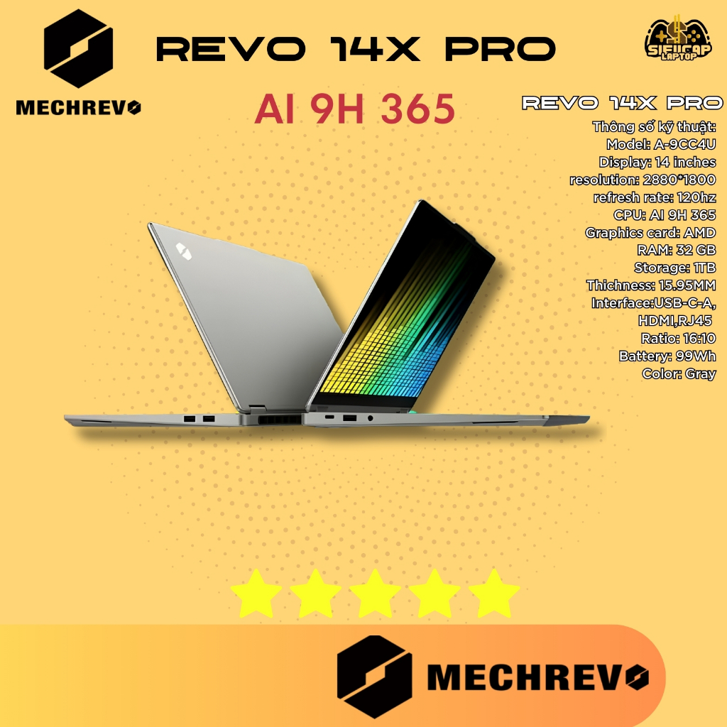 Laptop MÊCHREVO REVO 14X PRO AMD Ryzen AI 9 H 365 |32GB RAM | 1TBGB SSD ...