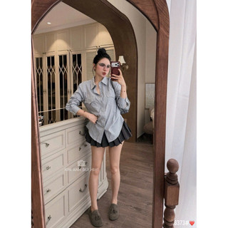 QCL1 6373 Áo sơ mi kẻ 2 túi ngực chuẩn KAB siêu hot siêu đẹp mới về(Freesz)