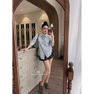 QCL1 6373 Áo sơ mi kẻ 2 túi ngực chuẩn KAB siêu hot siêu đẹp mới về(Freesz)