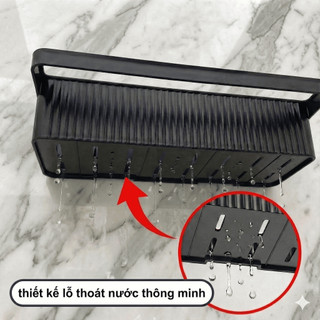 Giỏ đựng đồ rửa chén cao cấp dán tường, khay đựng miếng rửa bát, nhà tắm, treo khăn AD1