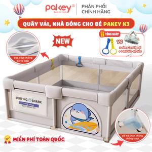 Quây Nhà Bóng Cho Bé Mẫu Mới Khung INXOX Chắc Chắn Chống Gỉ, Có Kèm Cột Bóng Rổ Thú Vị Cho Bé