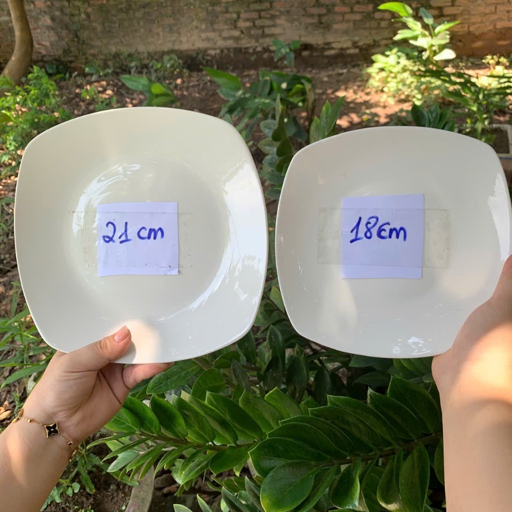 Đĩa Vuông Sứ Trắng Trơn – Đĩa Gốm Sứ Cao Cấp