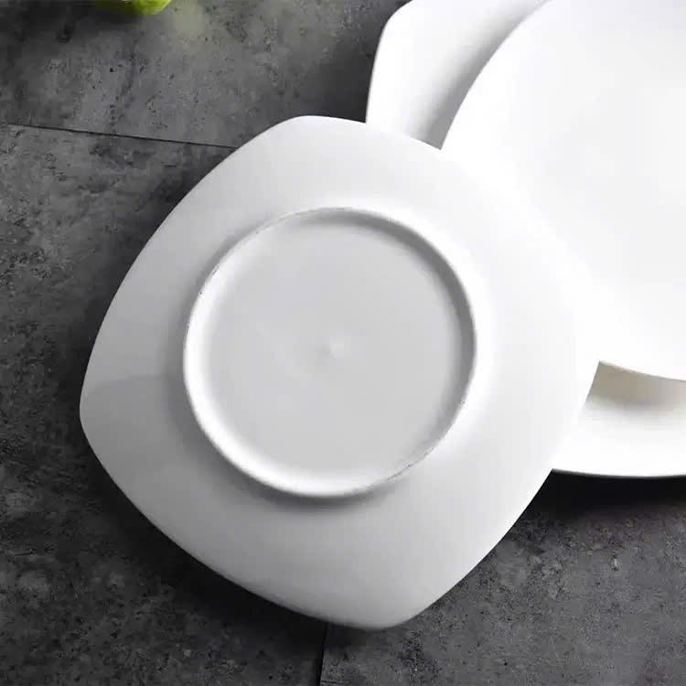 Đĩa Vuông Sứ Trắng Trơn – Đĩa Gốm Sứ Cao Cấp