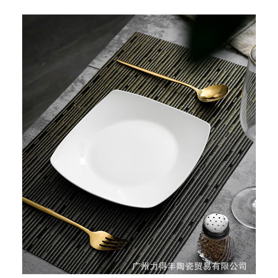 Đĩa Vuông Sứ Trắng Trơn – Đĩa Gốm Sứ Cao Cấp