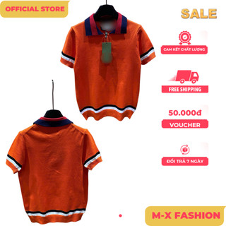 ÁO polo nam QC cổ tròn họa tiết tay ngắn phong cách trẻ trung chuẩn from