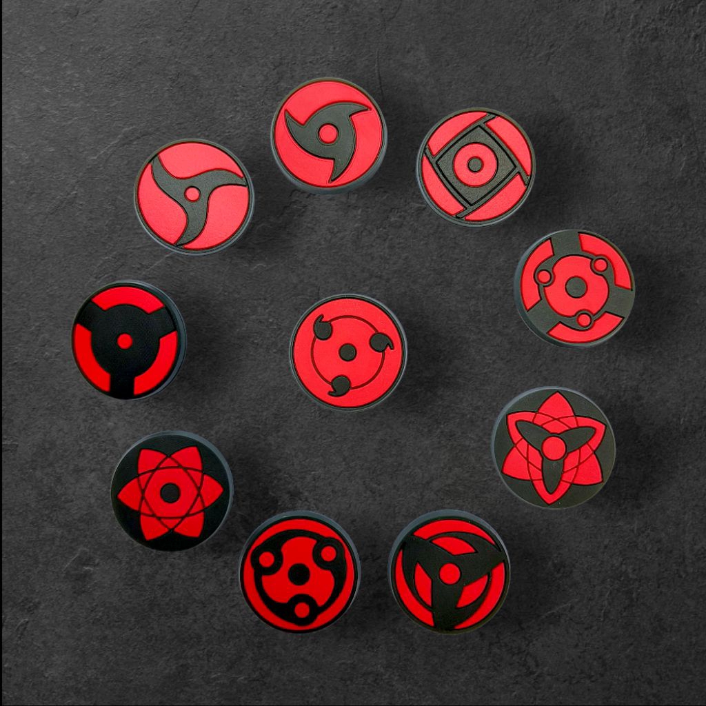 Charm gắn dép cross Naruto, Nút gắn sticker dép cross cham 2D hoạt hình Anime nhựa PVC CROSS TREND